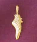 Ballet shoes 6109 1.7 grams 14 Kt. Gold, (click for Info) 1 1/8�