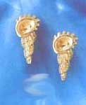 Earrings Shell 13041 3.1 grams 14Kt. Gold (click for Info) 3/4�