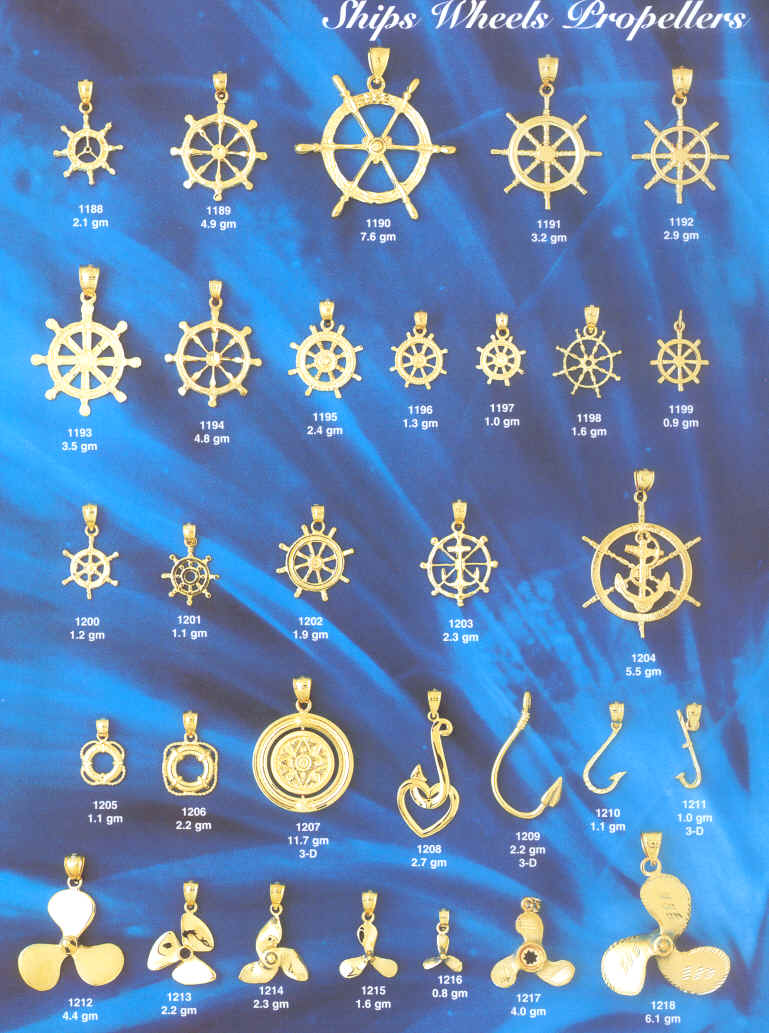 24CT Gold Plated Ships Wheel Tie Clip Sailing Club Yatching captain Narrowboat